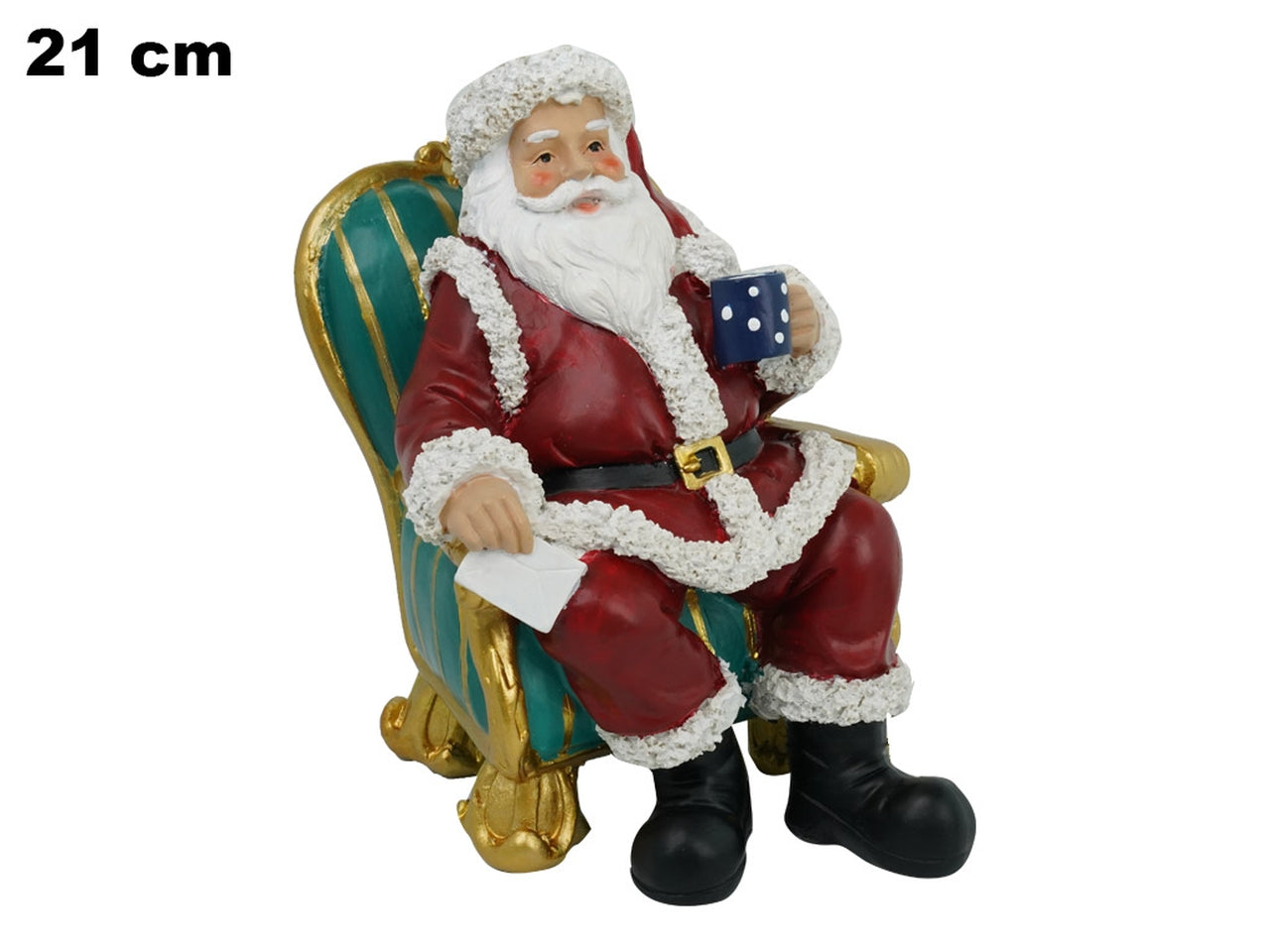 Babbo natale 21cm su poltrona