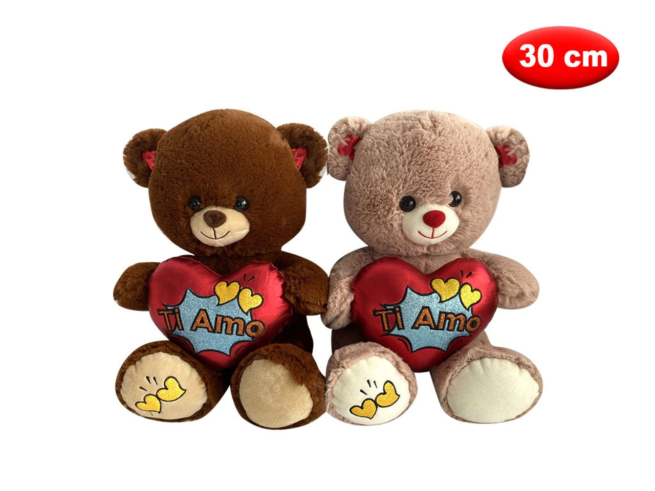 Peluche con cuore e scritta ti amo 30cm