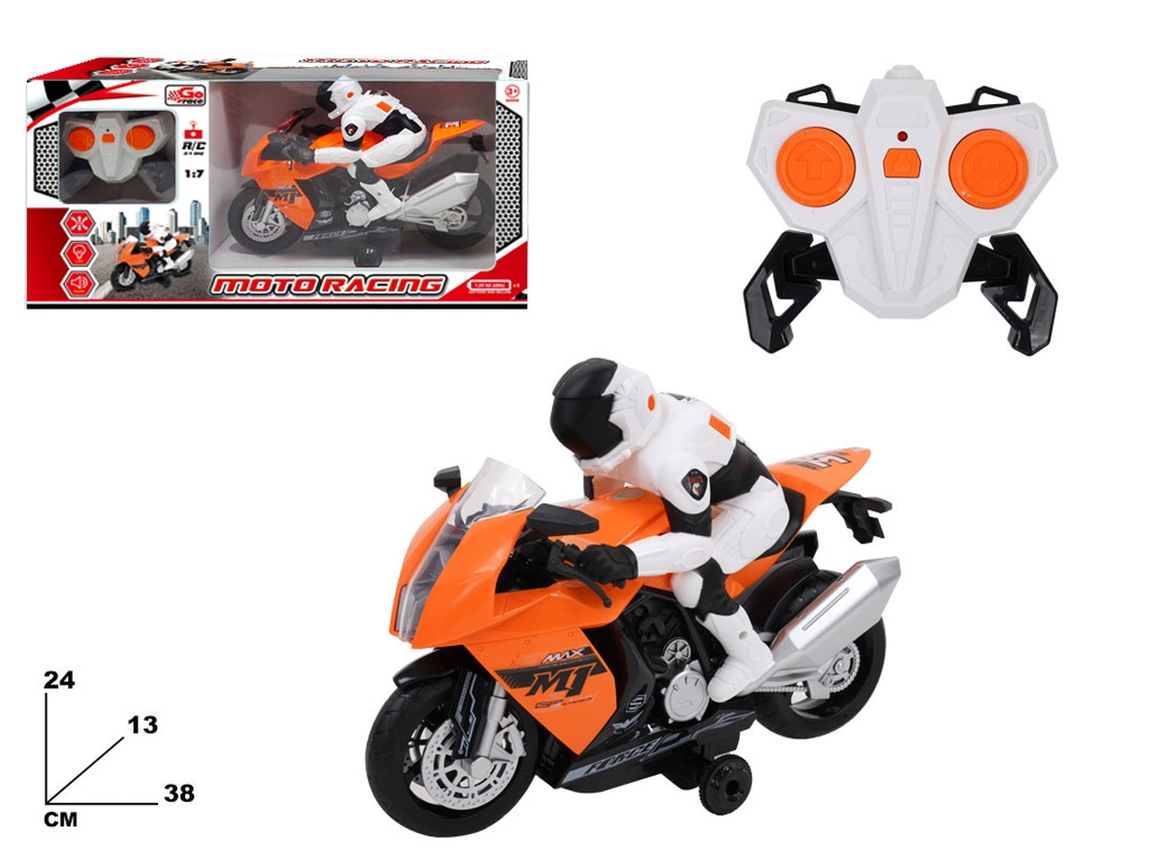 Moto racing con 7 funzioni e radiocomando