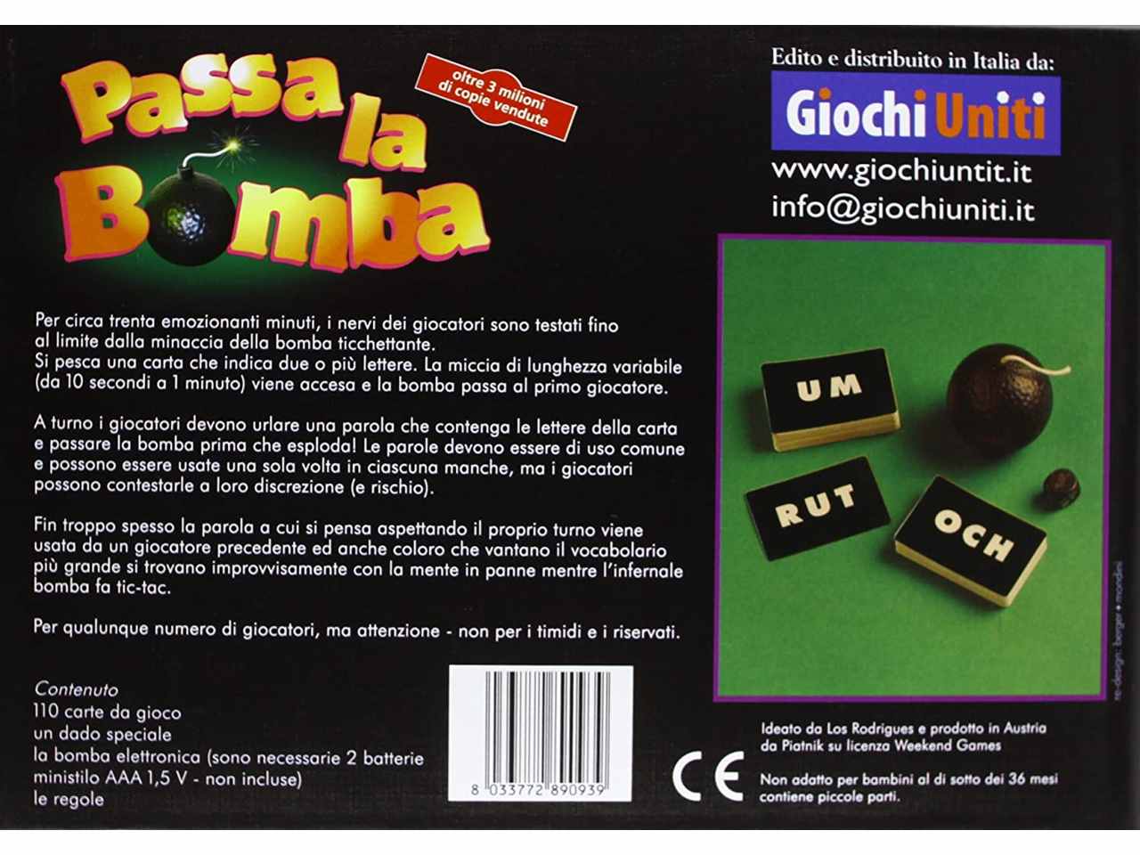 Gioco passa la bomba reprint