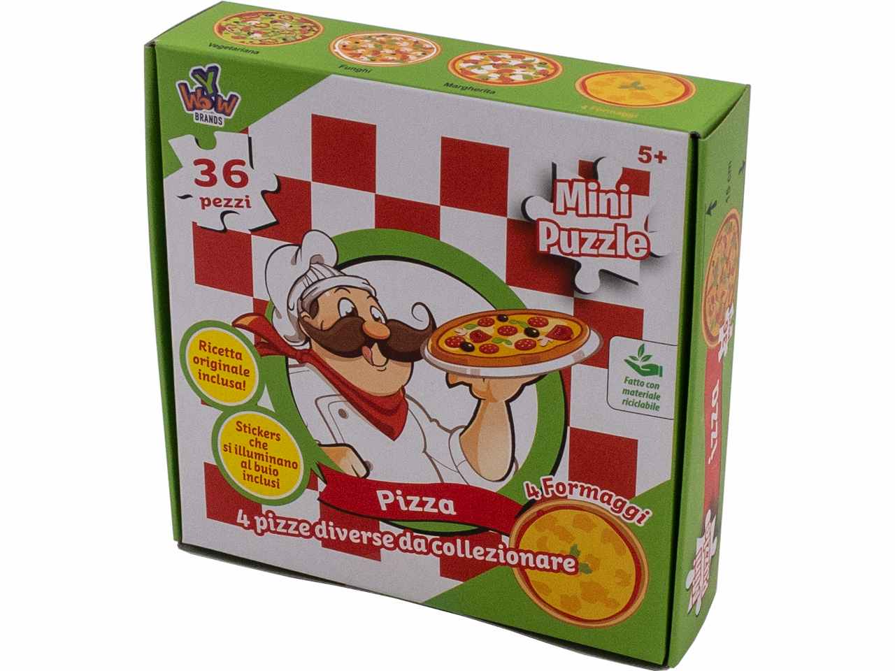 Puzzle Mini a forma di Pizza/Patatine/Cereali per bambini - Game Vision $