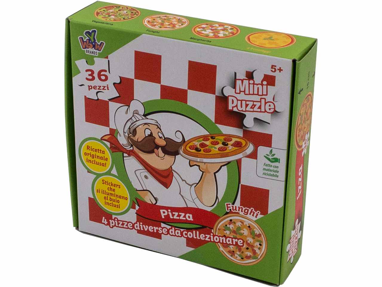 Puzzle Mini a forma di Pizza/Patatine/Cereali per bambini - Game Vision $