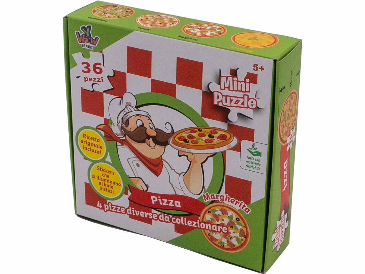 Puzzle Mini a forma di Pizza/Patatine/Cereali per bambini - Game Vision $