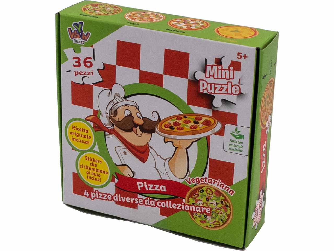 Puzzle Mini a forma di Pizza/Patatine/Cereali per bambini - Game Vision $