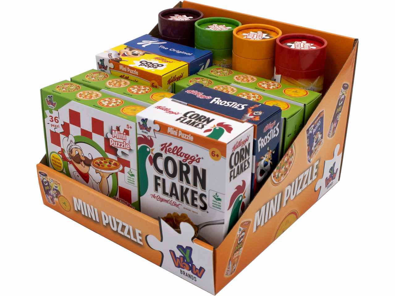 Puzzle Mini a forma di Pizza/Patatine/Cereali per bambini - Game Vision $