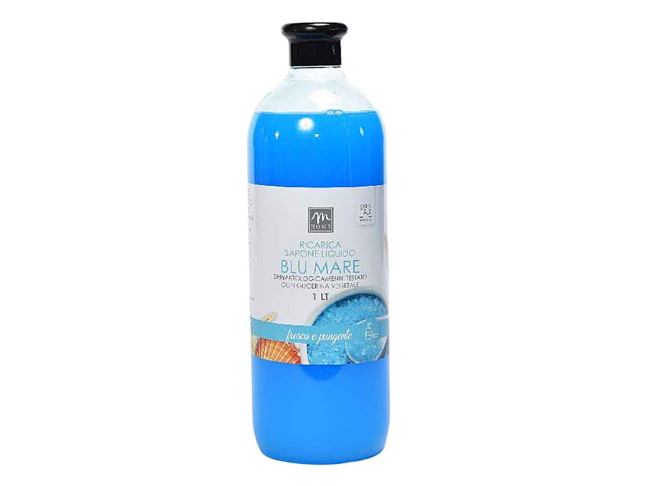 Sapone liquido fragranza blu mare ricarica da 1000ml