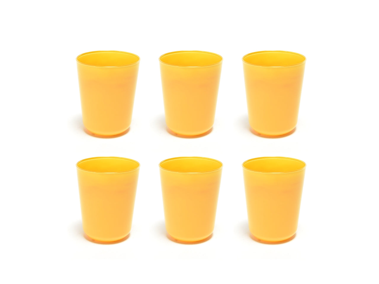Bicchiere acqua in vetro 315ml giallo opaco moderno, confezione 6 pezzi, Elegant - M Home
