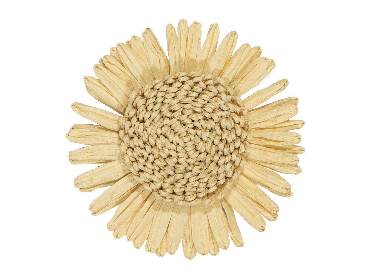 Spilla decorativa con girasole la confezione comprende 6 spille misura d.8,5cm crema