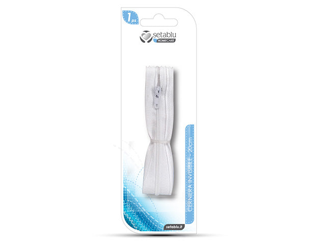 Cerniera 20cm invisibile bianca 57957