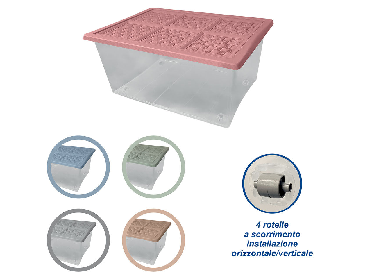 Storage box taglia XL in plastica colori assortiti 60x40x37,5 cm - Brio & Bio