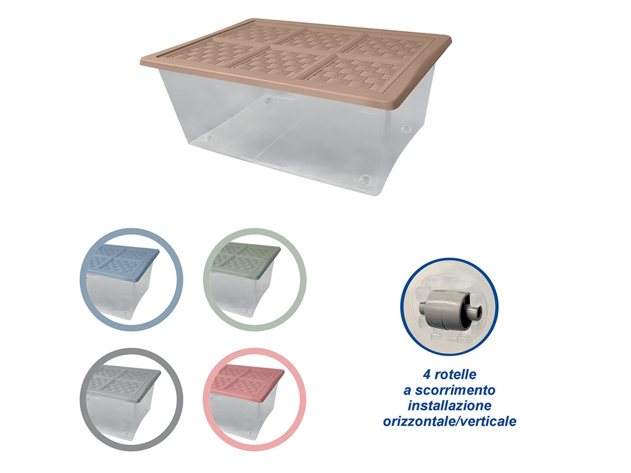 Storage box taglia L in plastica colori assortiti 60x40x27,5 cm - Brio & Bio