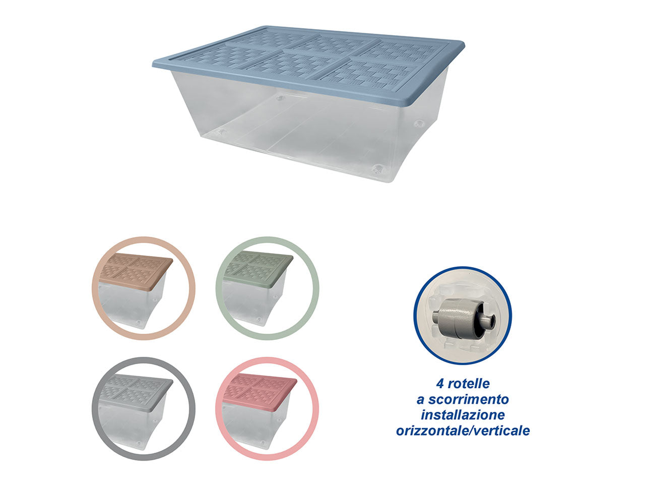 Storage box taglia M in plastica colori assortiti 60x40x17,5 cm - Brio & Bio