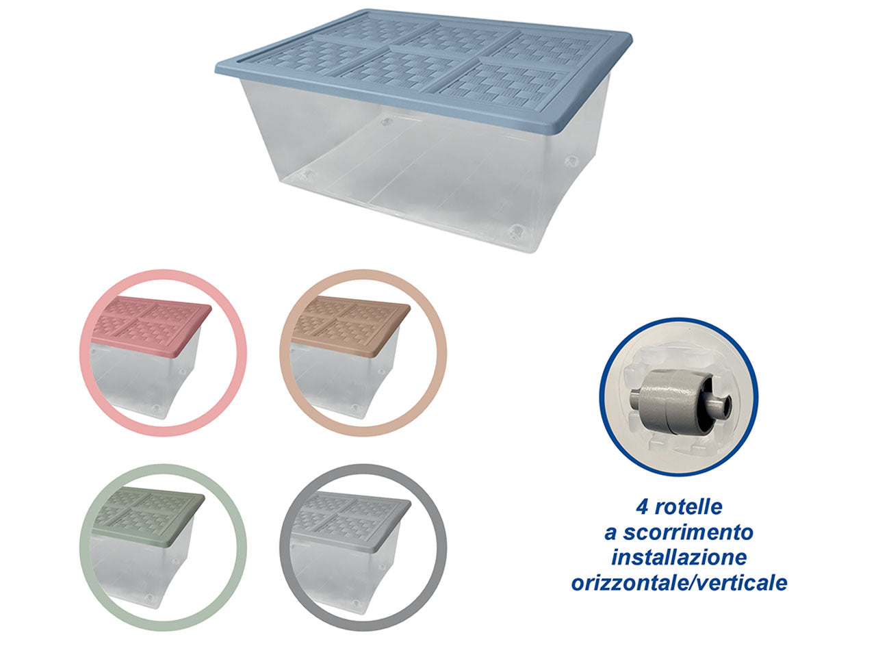 Storage box taglia M in plastica colori assortiti 40x30x17,5 cm - Brio & Bio