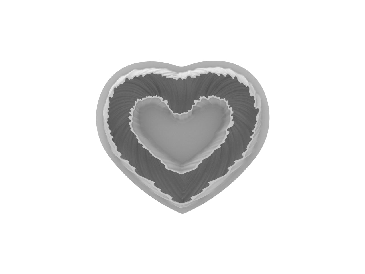 Stampo in silicone a forma di cuore intrecciato 250x220xh.52mm