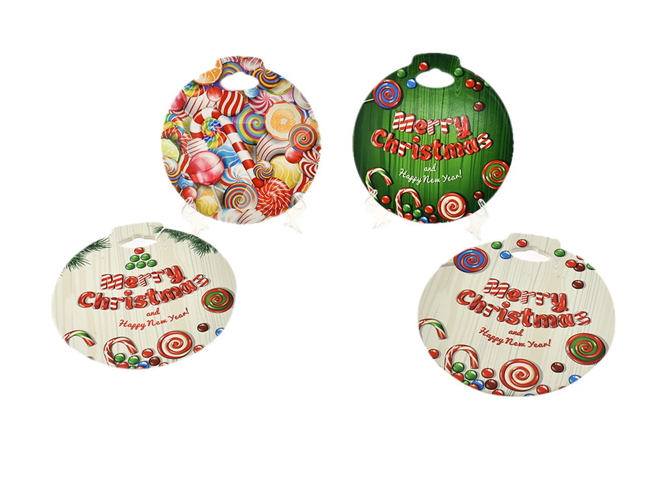 Sottopentola natalizio in ceramica sfera misura 20x21cm in 4 assortimenti