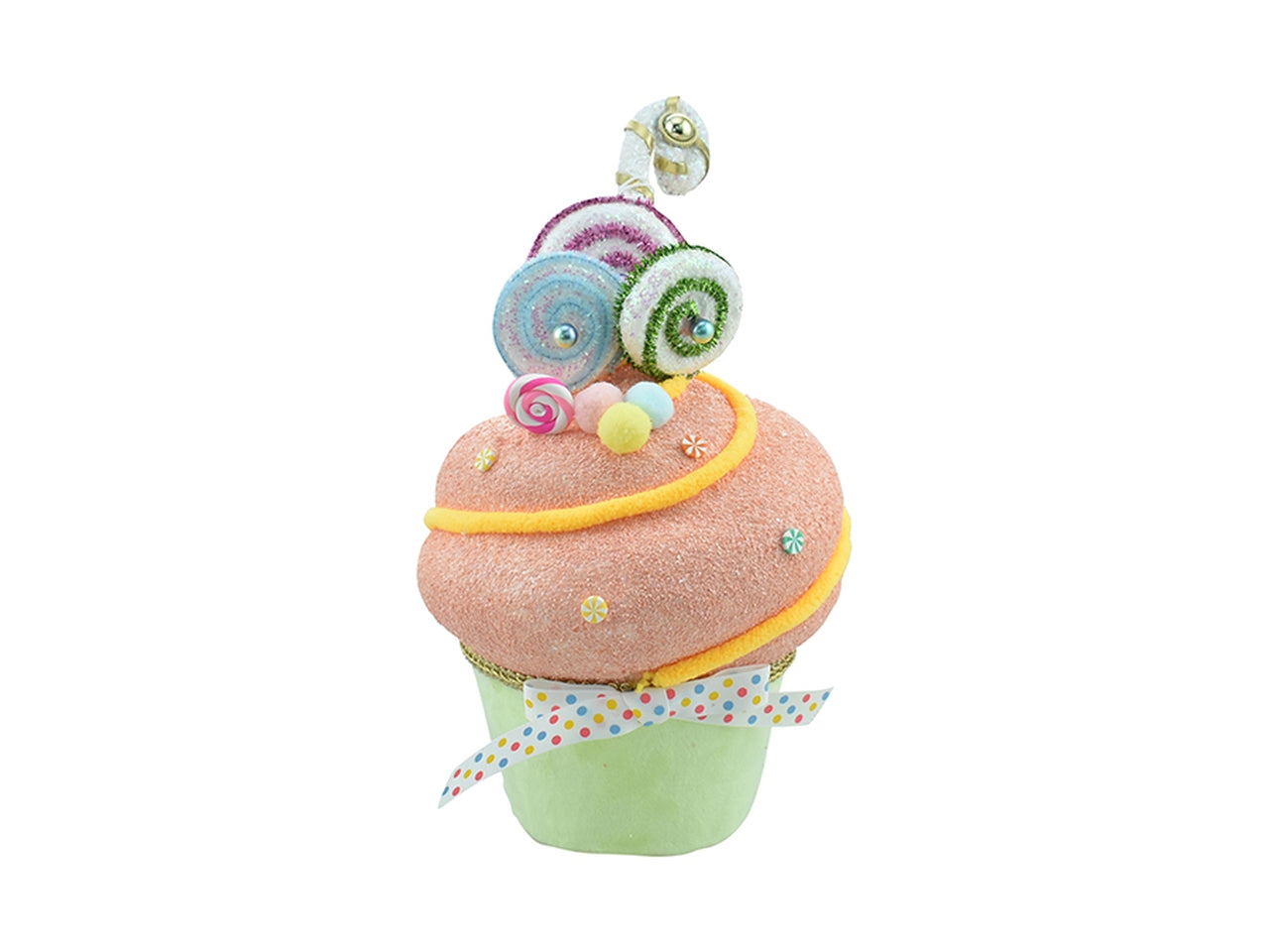 Cupcake 16x16x27cm verde/rosa