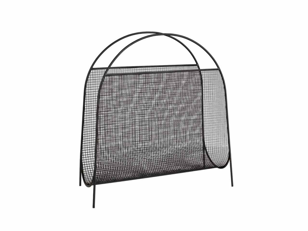 Porta riviste linea zaira  stile industriale forma rettangolare in acciao verniciato a polvere epossidica 39,5x16,5x42cm