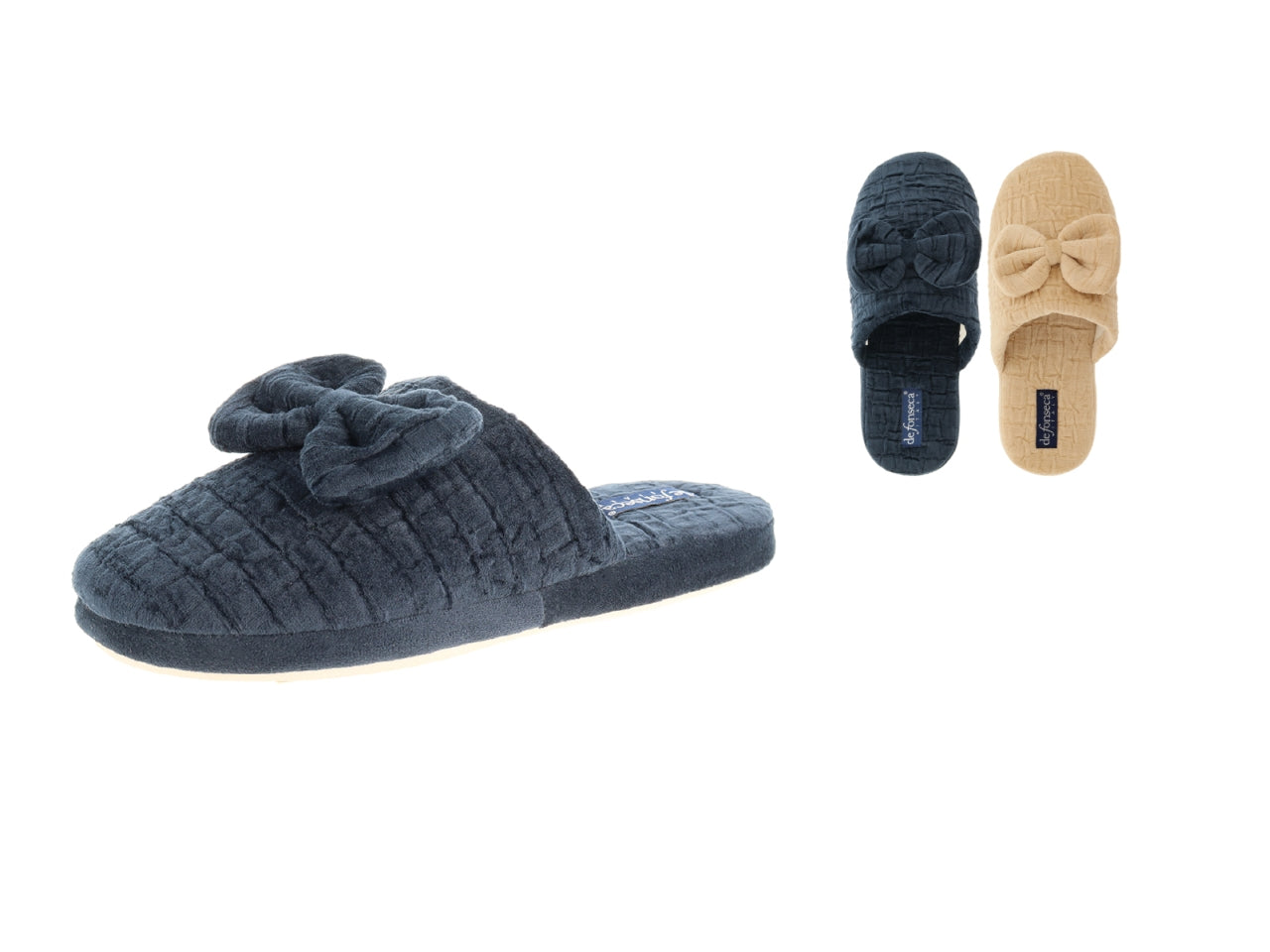 Pantofola donna 36/41 bitaglia beige/blu/verde