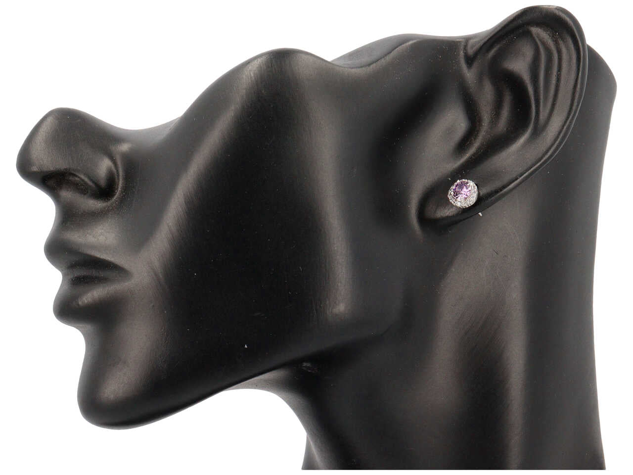 Orecchini pietra tonda viola