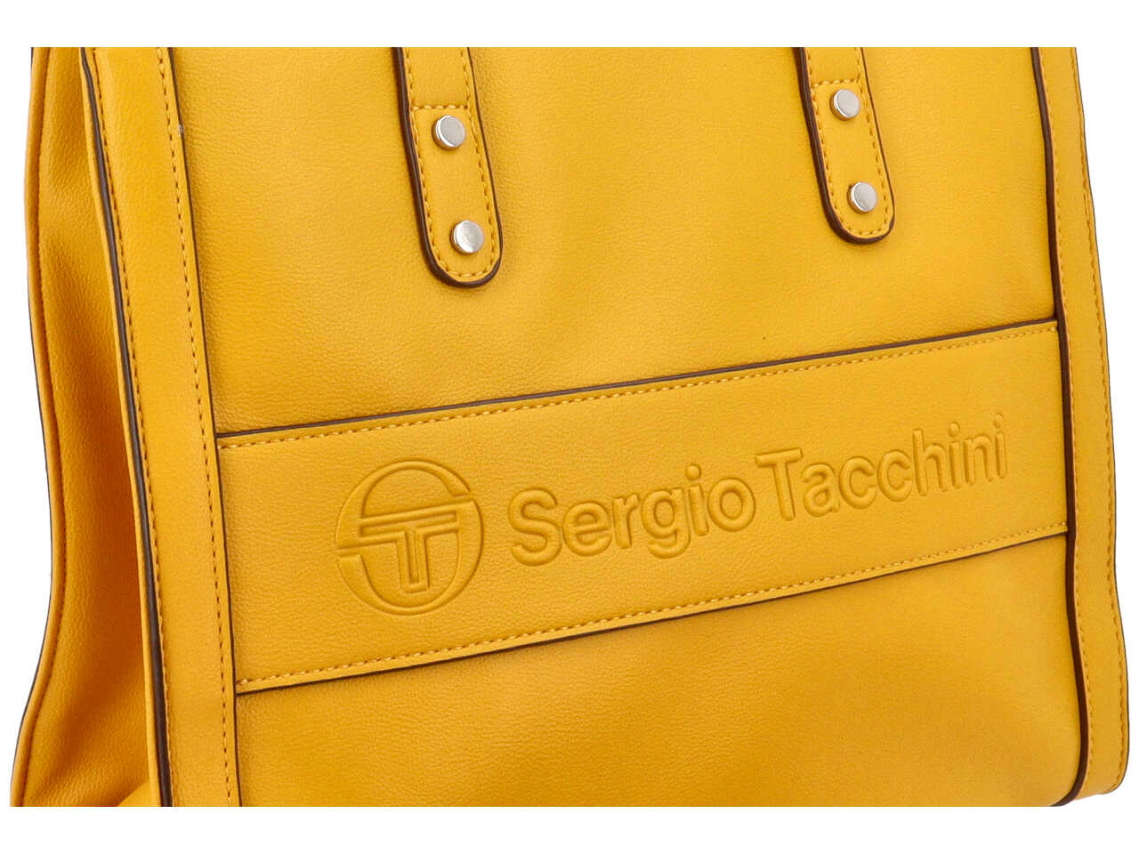 Borsa a mano piu' tracolla colore rosa giallo