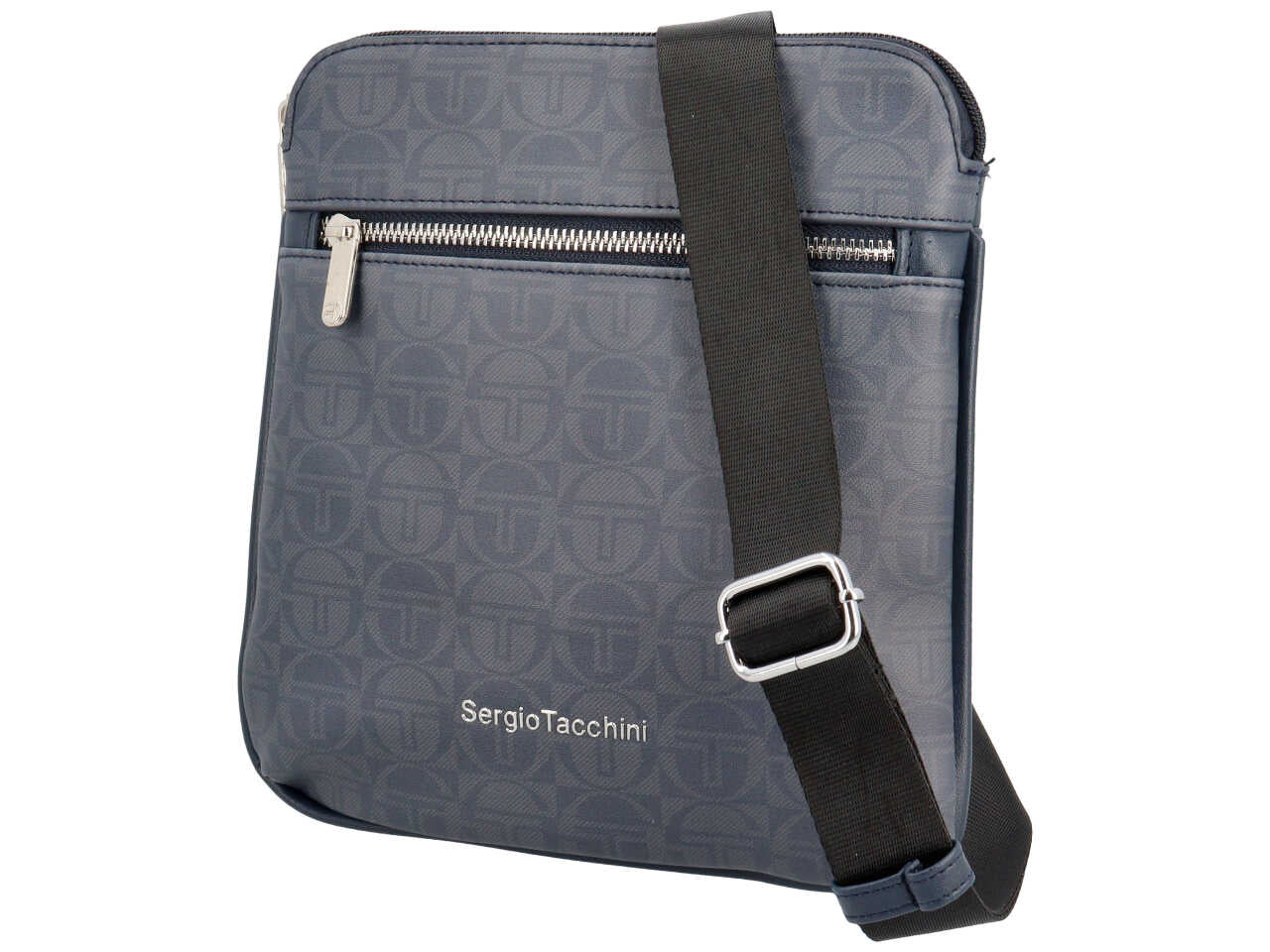 Borsa a tracolla da uomo blu in poliestere 21x25x3 cm - Sergio Tacchini