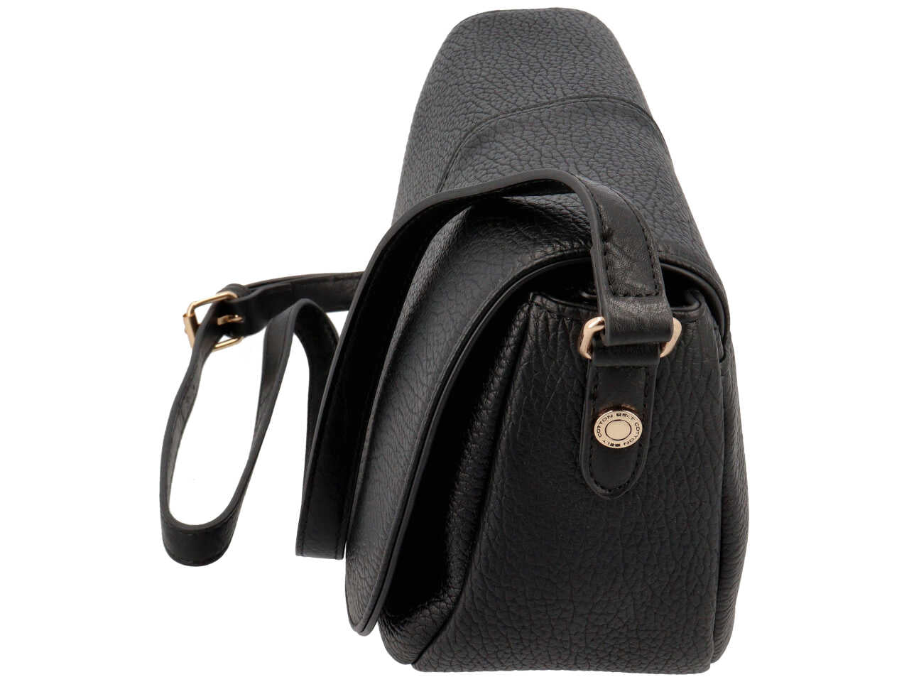 Borsa a tracolla Cottoon Belt da donna nero in simil pelle 27x19 cm  Cotton Belt