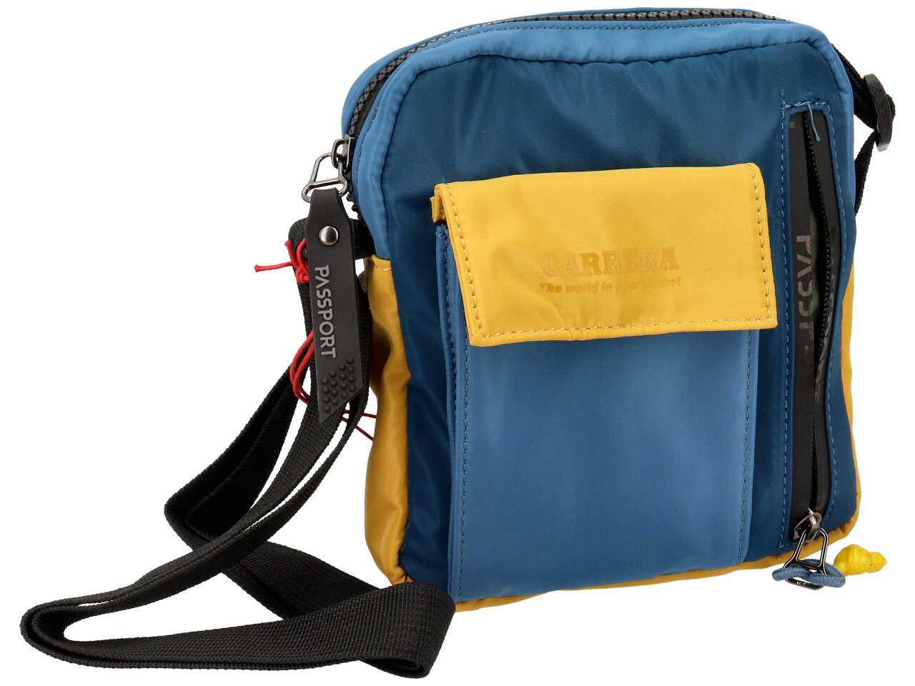 Borsa da uomo passport tracolla patta colore blue composizione: 100% nylon