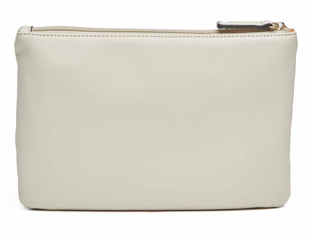 Borsa da donna first collection tracolla piatta doppia colore bianca composizione: 100% pelle sintetica