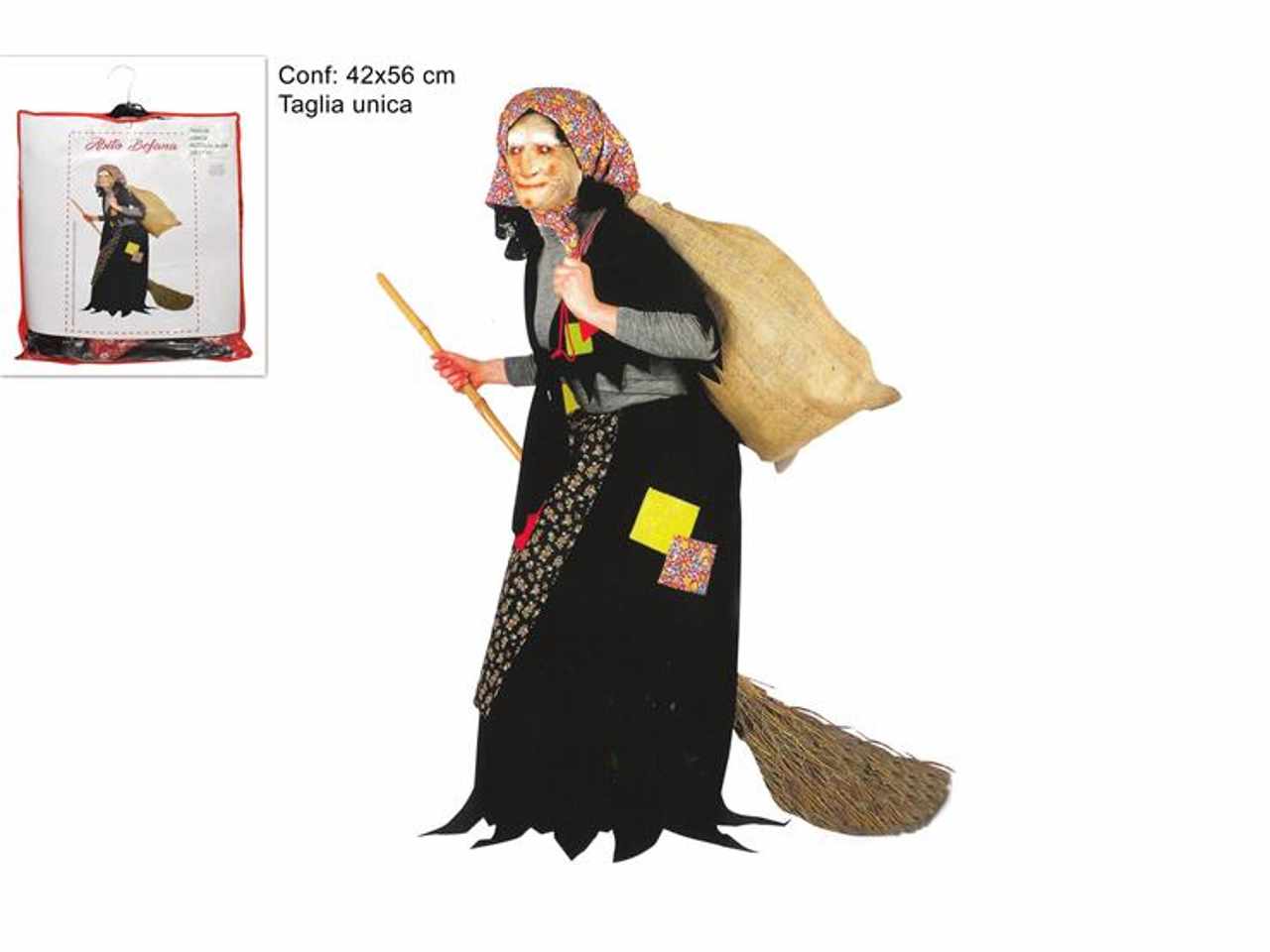 Vestito da befana per adulto