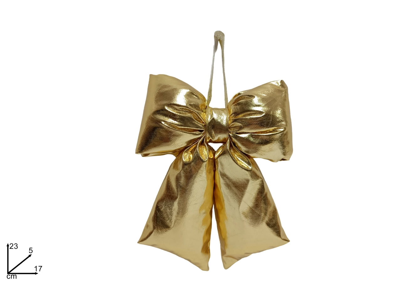 Fiocco laminato oro 23cm