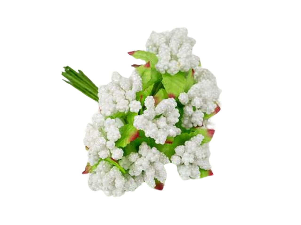 Fiore gelsina misura 2cm bianco 120 pezzi