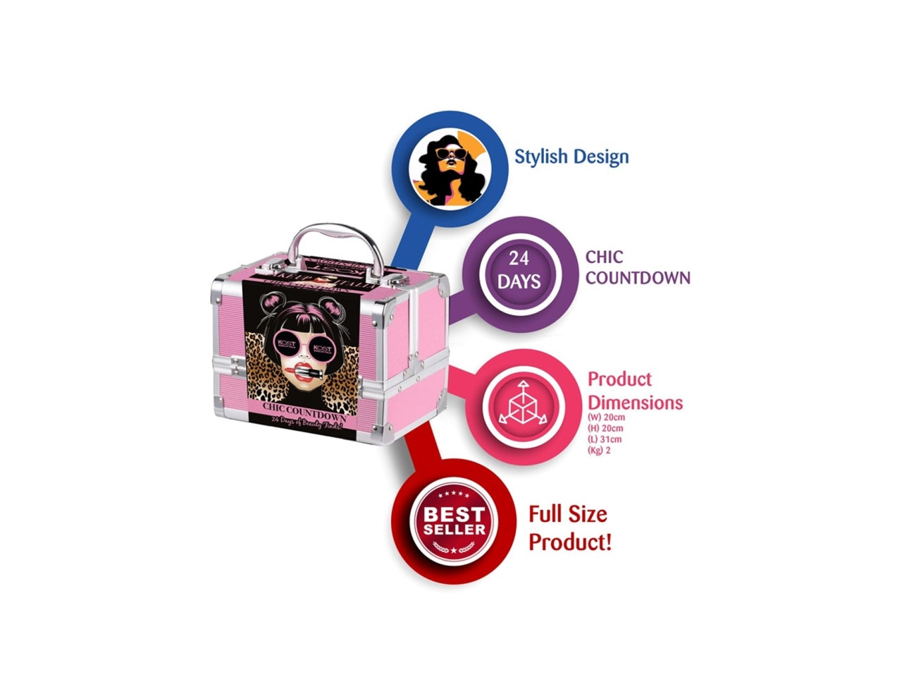 Beauty dell'avvento kost con 24 accessori e beauty