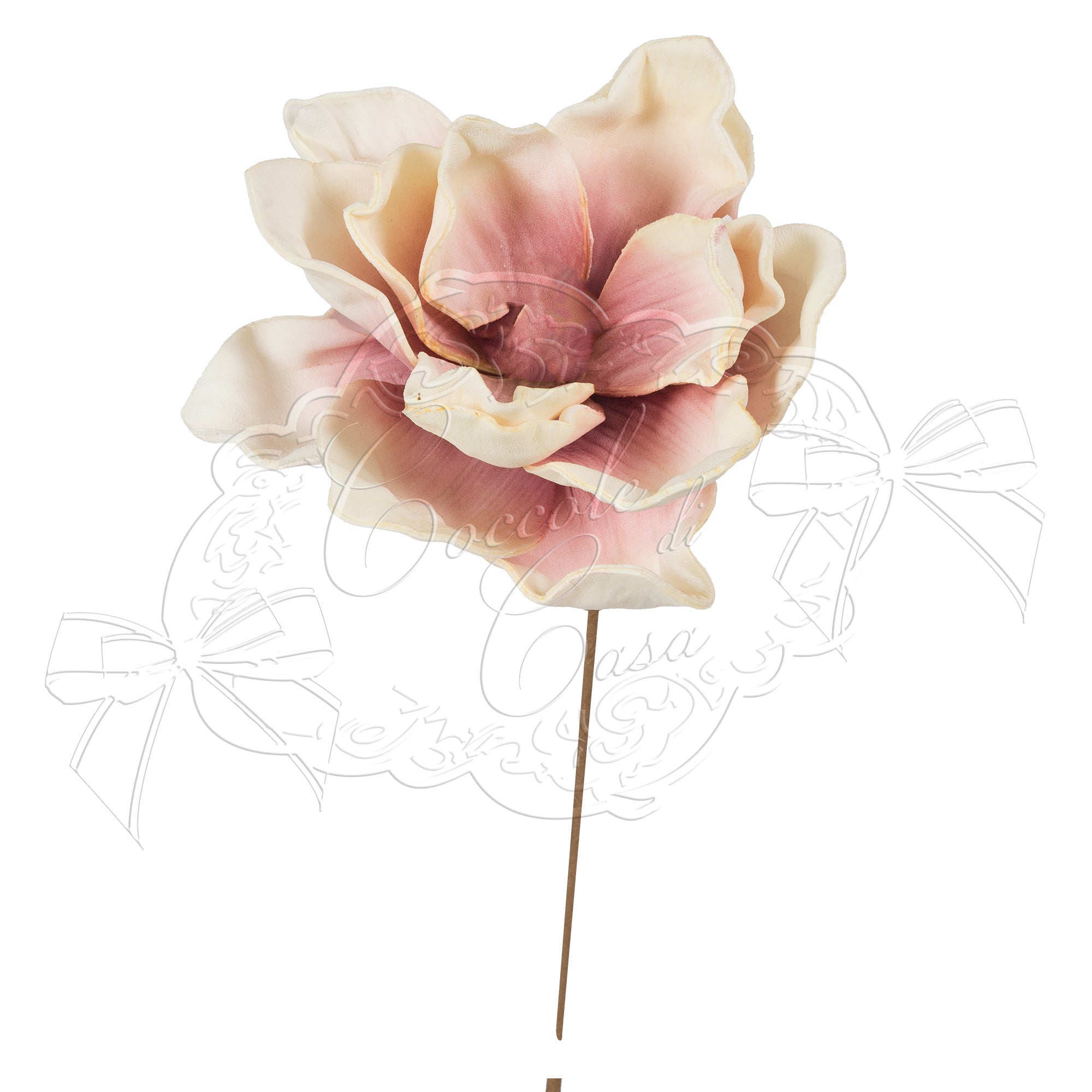 Fiore di loto melange con stelo corto h.26cm