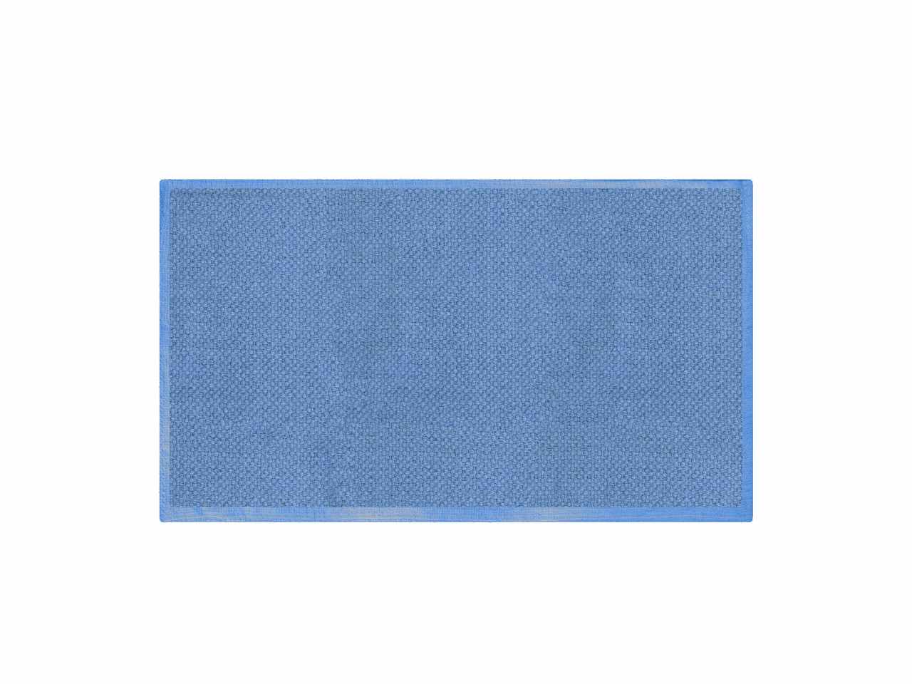 Tappeto bagno con trama semplice blu petrolio chiaro 100% cotone cm50x90