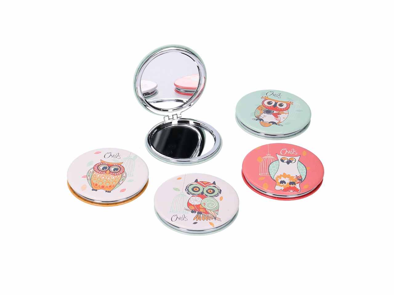 Specchio borsetta ecopelle mirror assortiti cm7,2x1