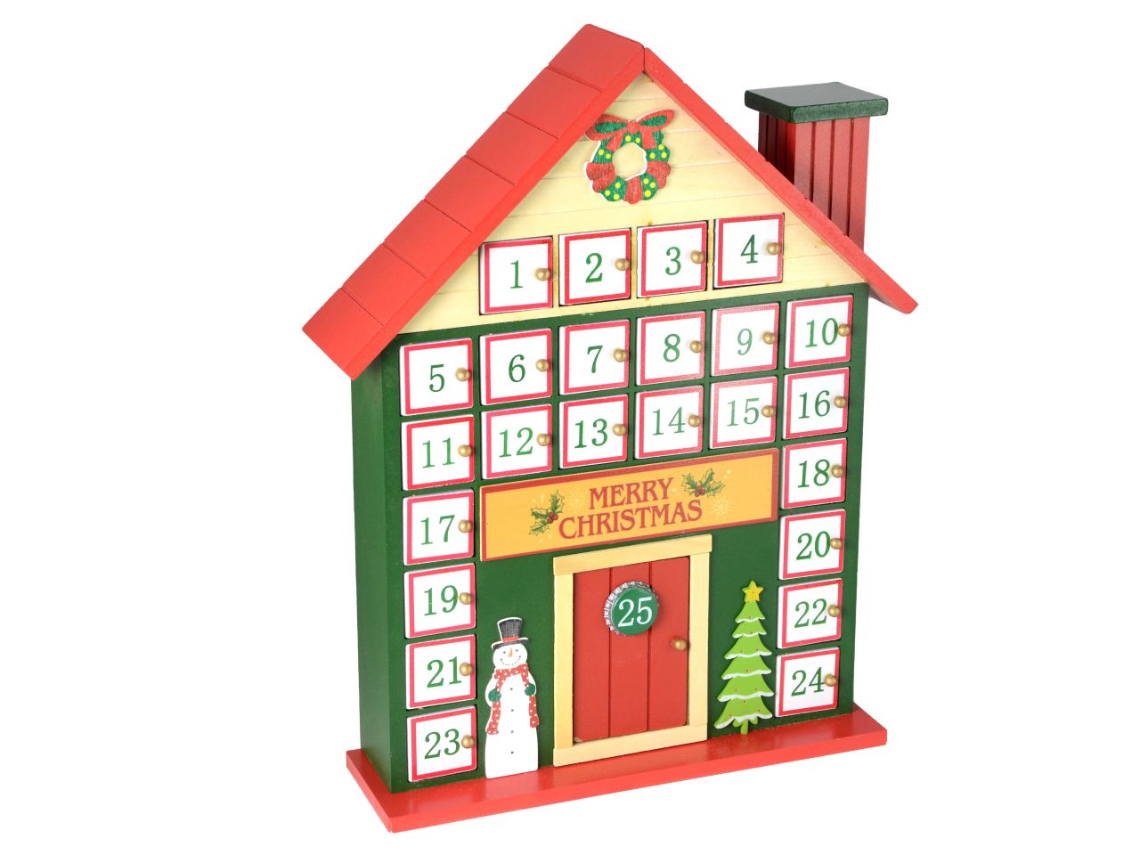 Calendario in legno con numeri bianchi misura 29x9xh.39,5cm