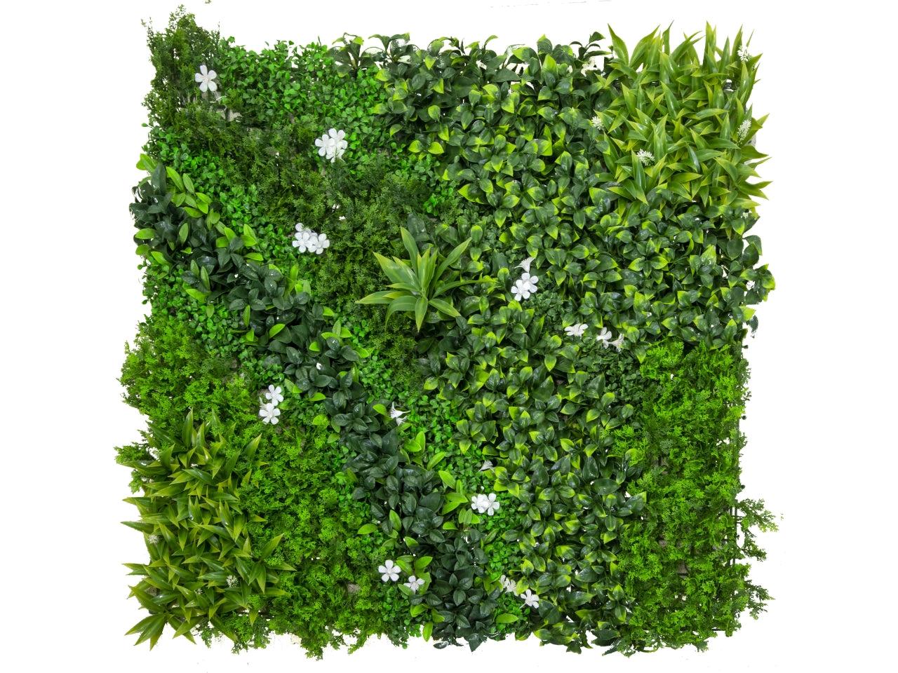 Pannello lichene artficiale decorazione da parete tropicale verde, effetto naturale, facile applicazione - 100x100cm - Vacchetti