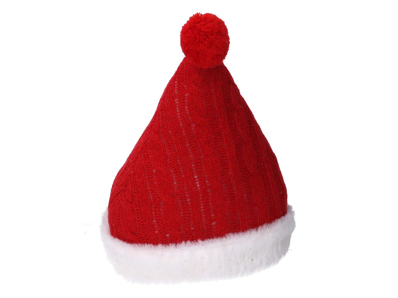 Fermaporta in tessuto a forma di cappello di babbo natale colore rosso misura 17x13xh.24cm
