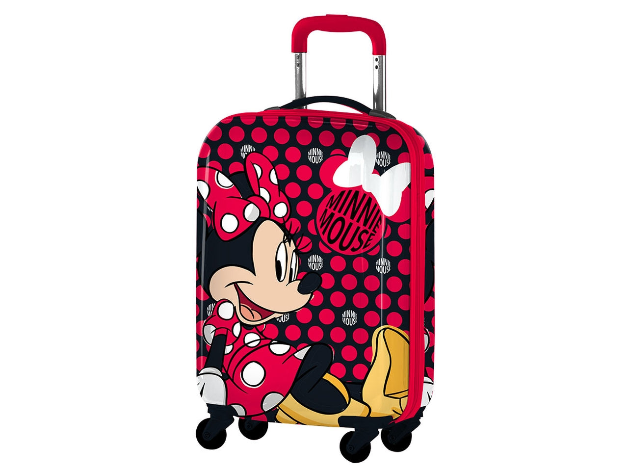 Trolley rigido per bambina Minnie in abs multicolor, 50x31,5x20 cm - Coriex