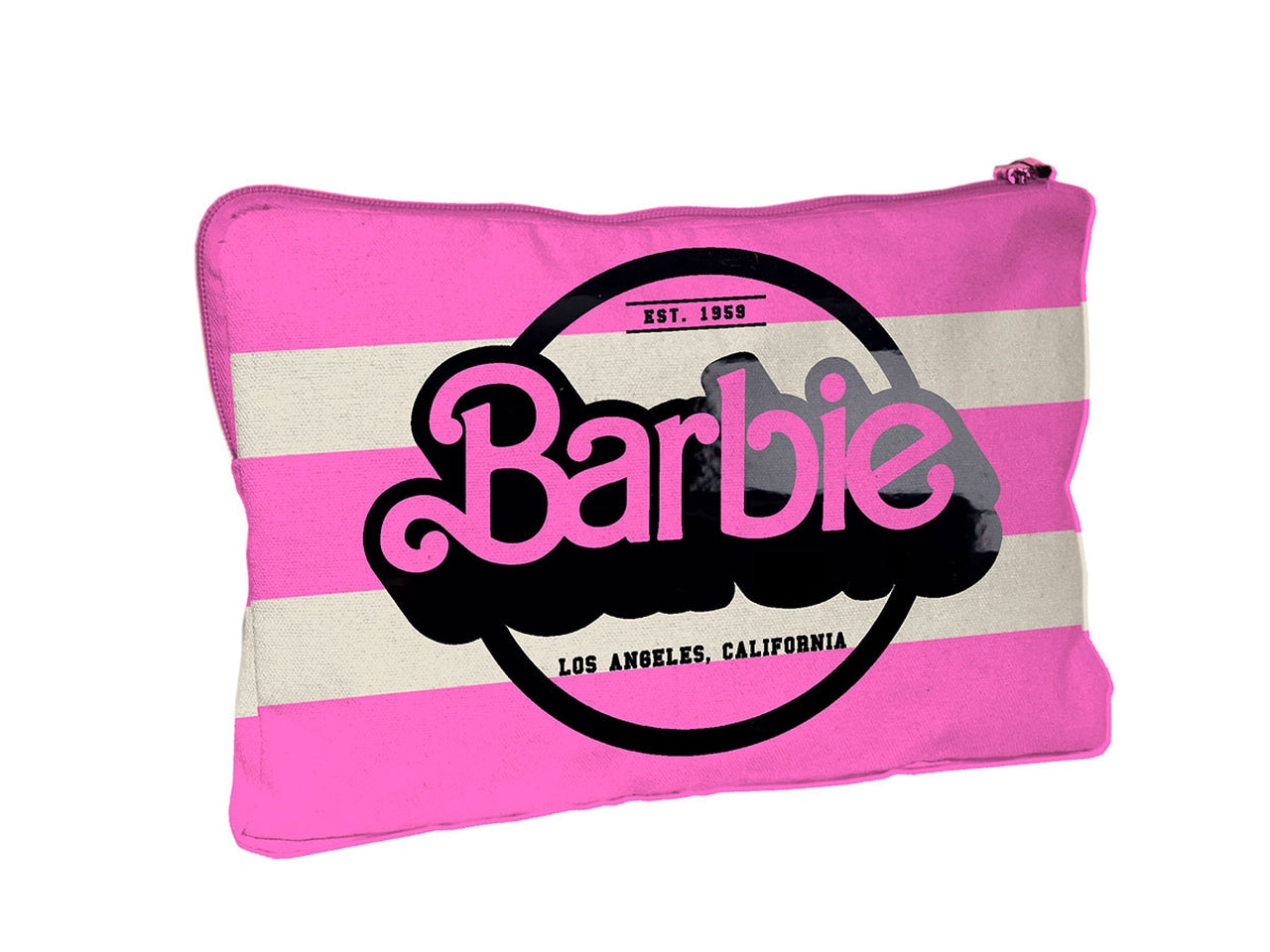 Borsa a mano Barbie da bambina fucsia e bianco in canvas - Coriex