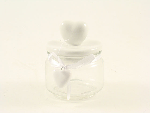 Barattolo tappo c/cuore 10cm pb75/a