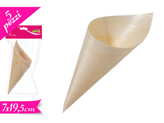 Coni aperitivo 5 pezzi 7x19.5cm 705909a