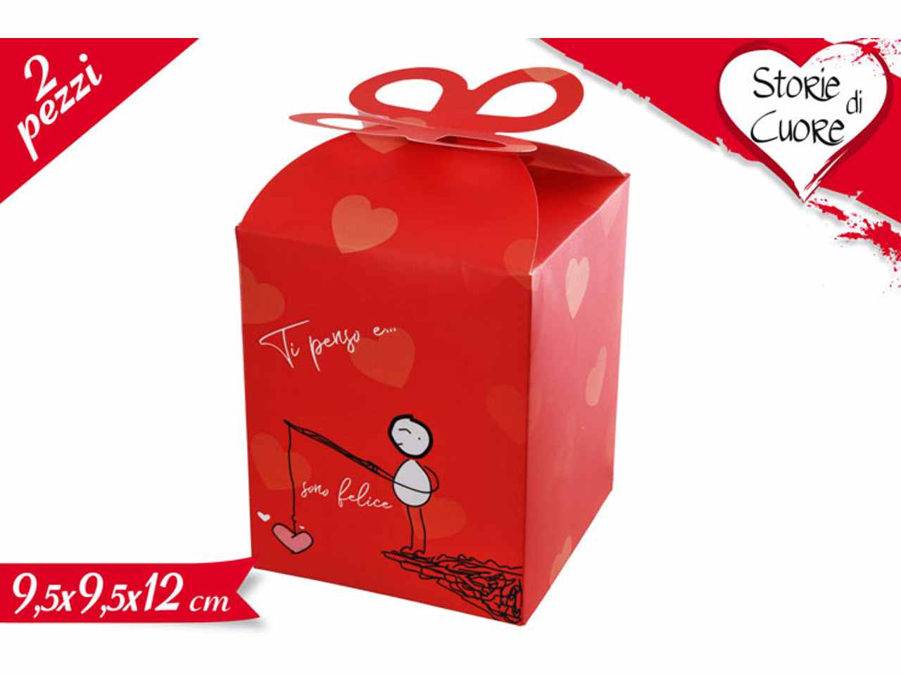 Scatola 2pezzi 9,5x9,5x12cm