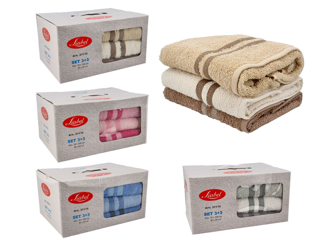 Set asciugami 3+3 liabel