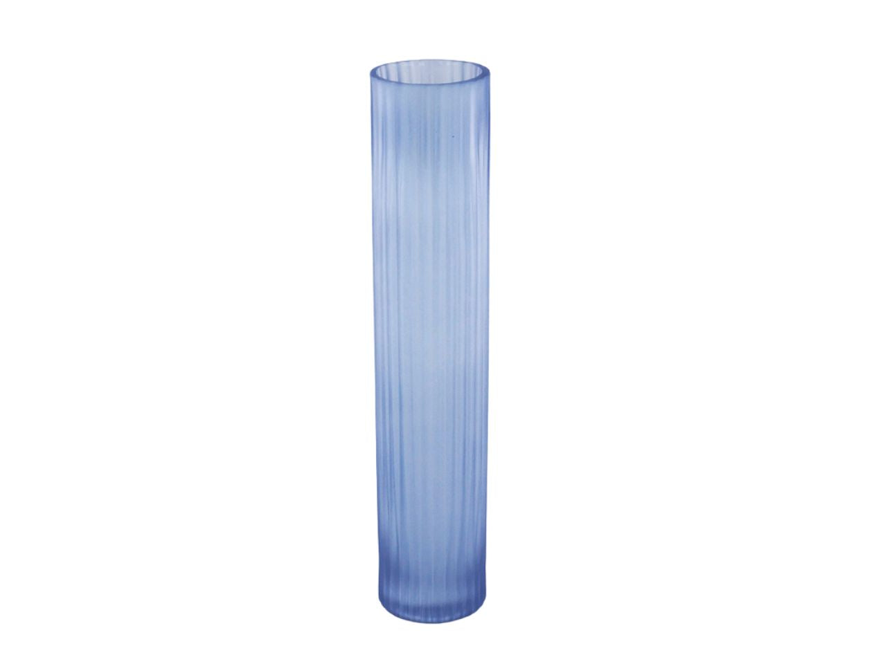 Vaso in vetro blu d.8x30cm