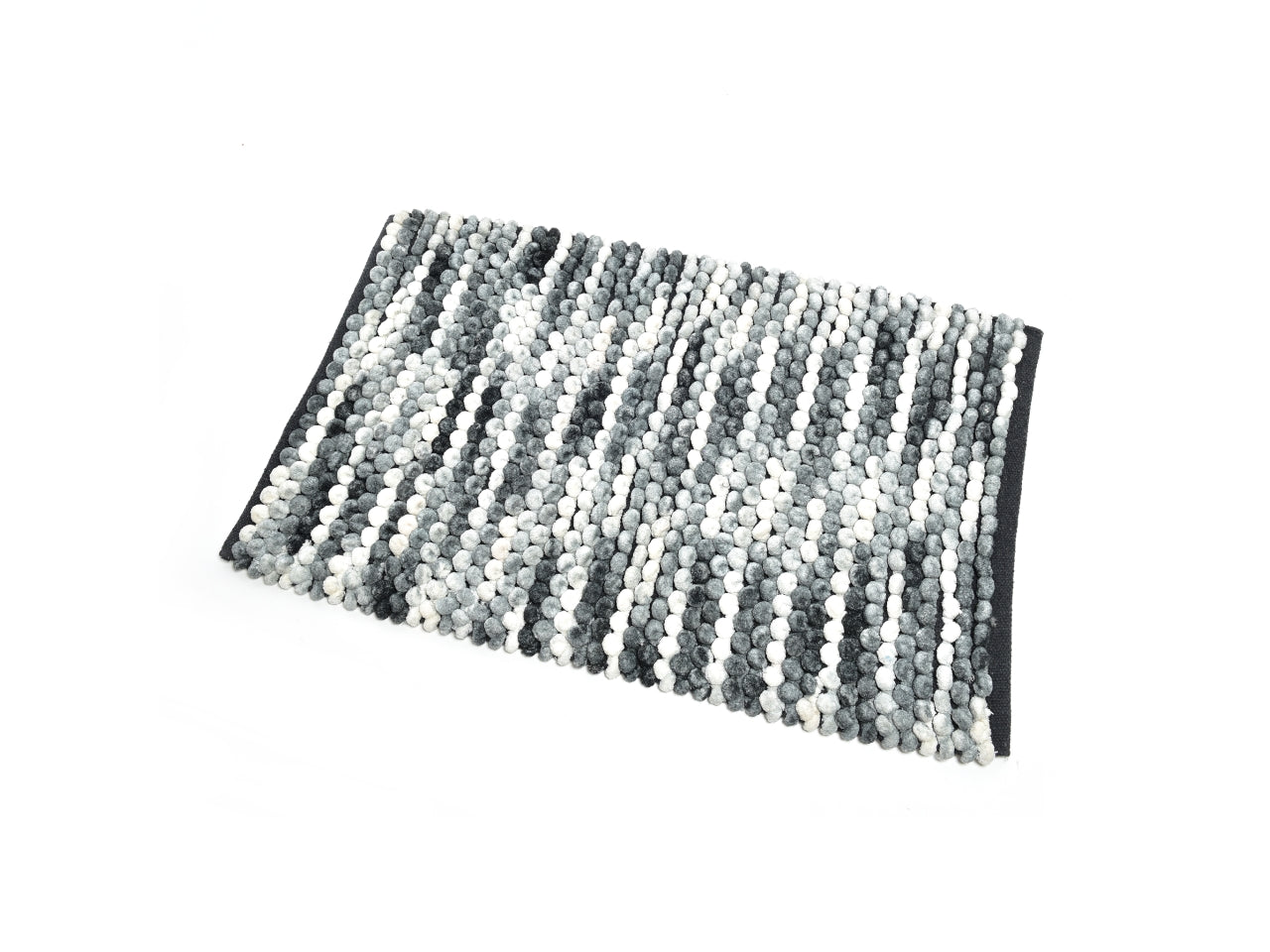 Tappeto da bagno antiscivolo moderno in misto cotone grigio 45x75 cm - M Home