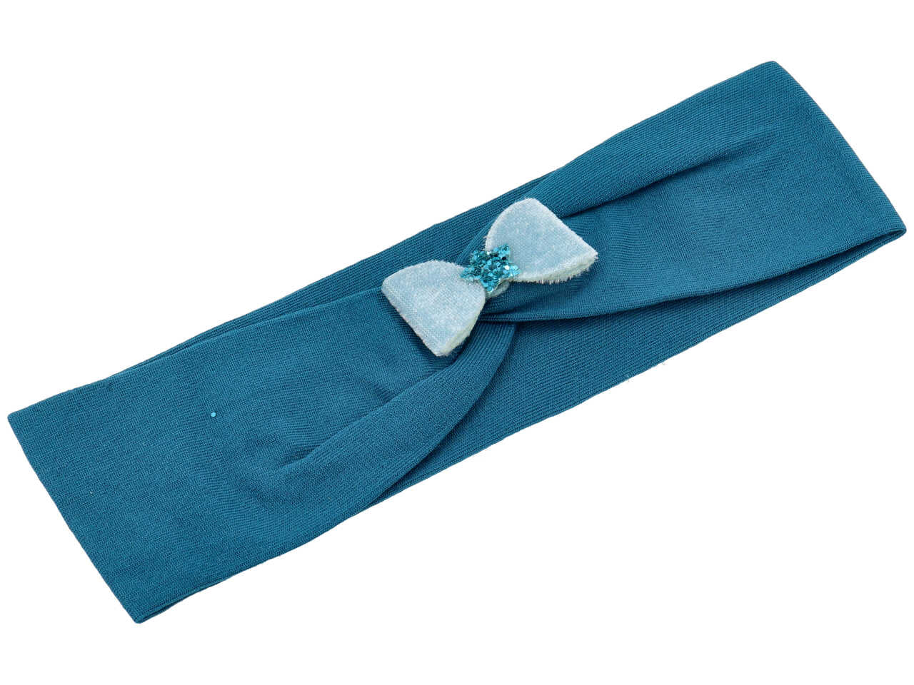 Fascia baby con fiocco in velluto e stella glitterata
