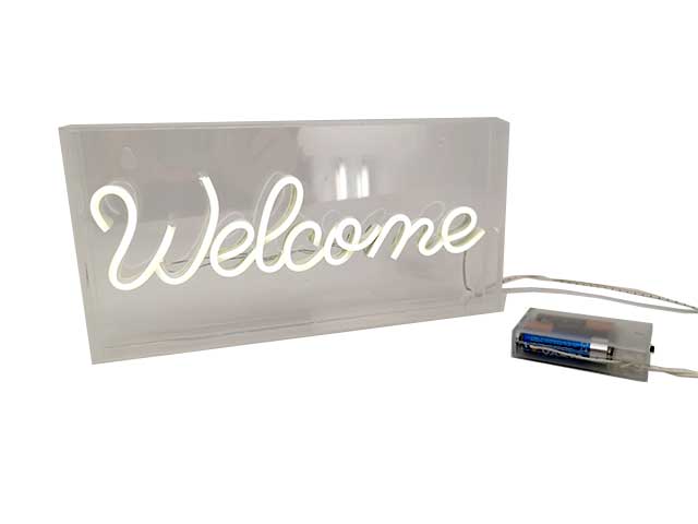 Scritta welcome led 30x4,7xh.15 ld008