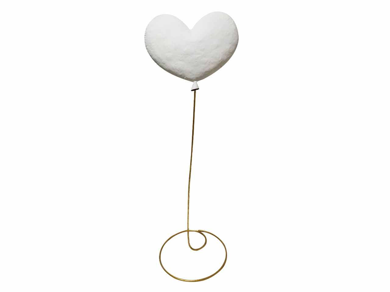 Palloncino cuore 3d h135cm bianco e0113.76w