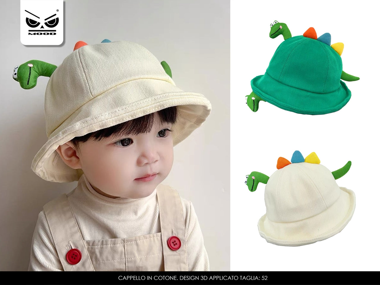 Cappello bambino dinosauro
